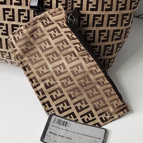 ✨ Fendi Zucchino Canvas Roll Tote Bag main image 7
